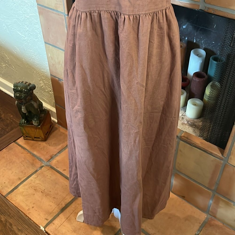 Joie Midi Linen Blend Sundress Pockets Clay Terracotta, 16! - Picture 3 of 9